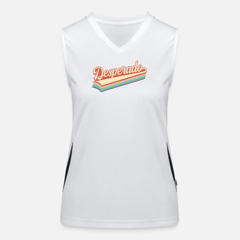 Desperado-Retro-Text Funktionelles Kontrast-Tank Top für Frauen
