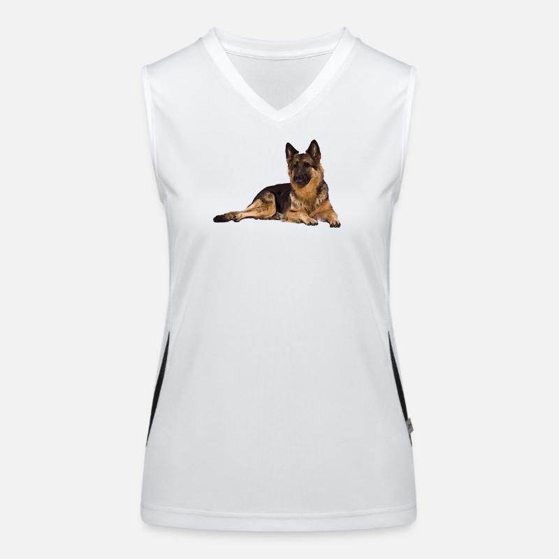 German shepherd dog Women's Functional Contrast Tank Top