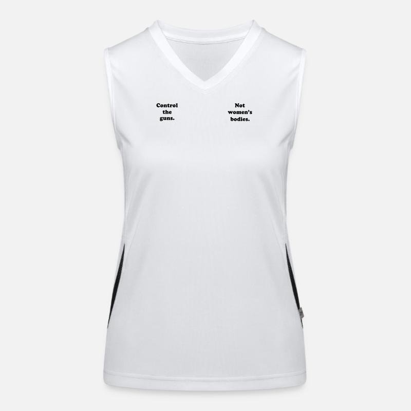 Control Guns Not Bodies Women's Functional Contrast Tank Top
