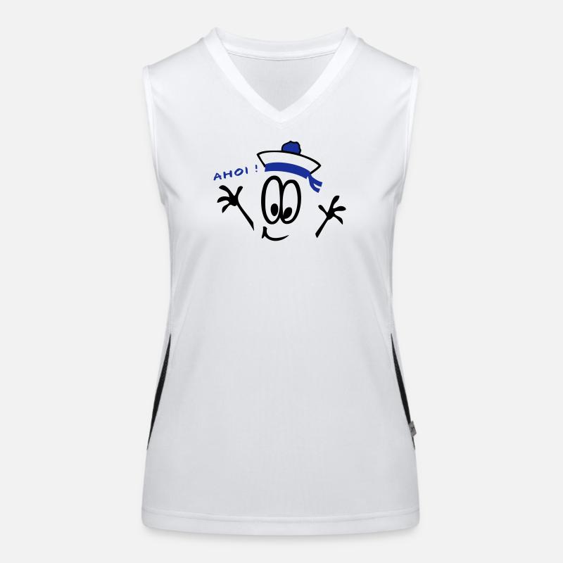 Matrose, ahoi, Comic Funktionelles Kontrast-Tank Top für Frauen