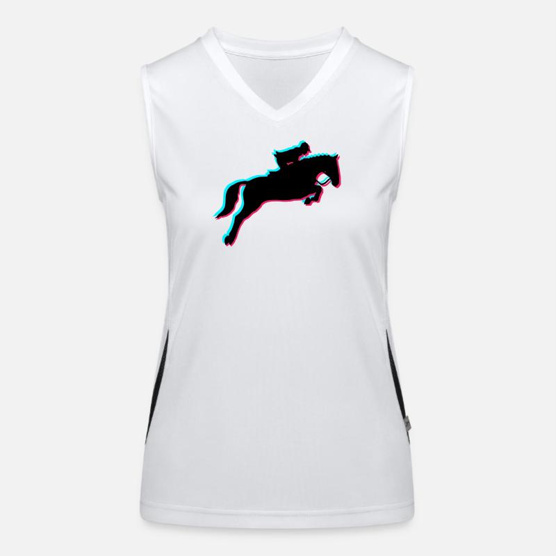 horse riding Women's Functional Contrast Tank Top