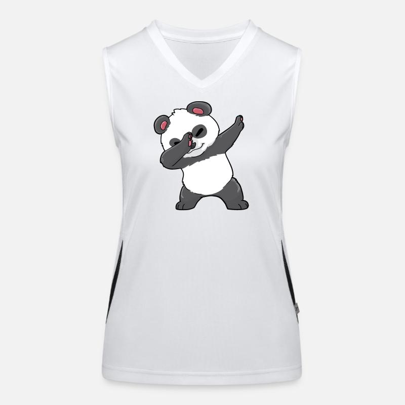Panda Dabbing Kawaii Women's Functional Contrast Tank Top