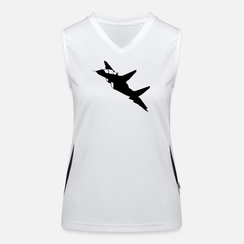 Flugzeug Funktionelles Kontrast-Tank Top für Frauen