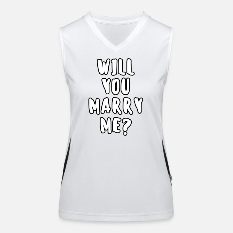 will du marry me Funktionelles Kontrast-Tank Top für Frauen