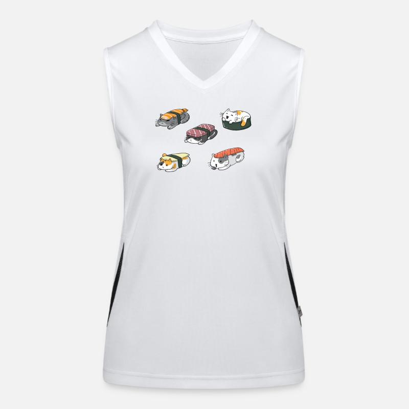 Sushi Katzen Funktionelles Kontrast-Tank Top für Frauen