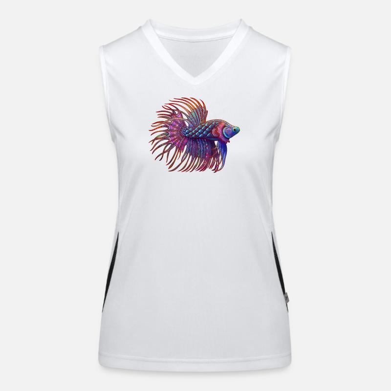 Betta Zentangle colour Women's Functional Contrast Tank Top