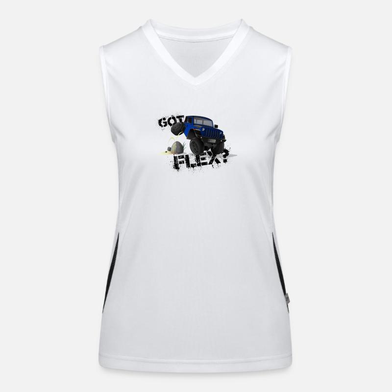 GOT FLEX? - OFFROADER Crawler - Blue Women's Functional Contrast Tank Top