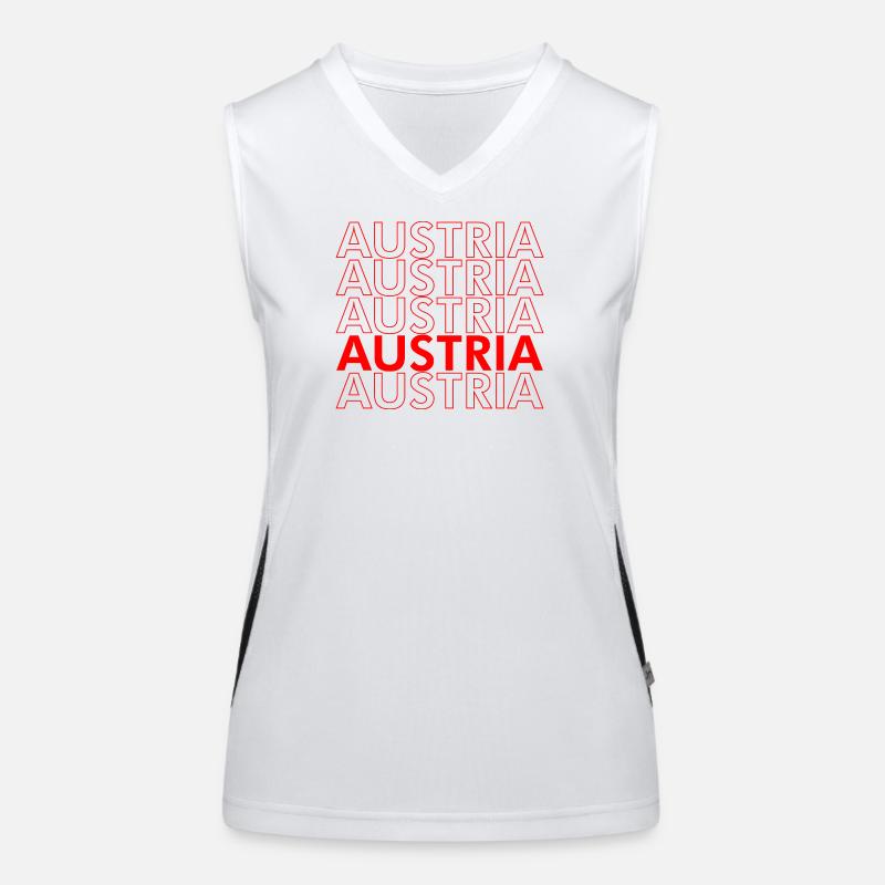 Austria Neon Overprint Pattern Women's Functional Contrast Tank Top