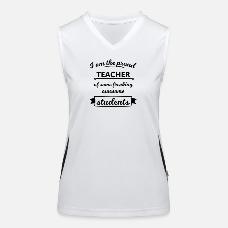 Lustige Lehrer Sprüche Funktionelles Kontrast-Tank Top für Frauen
