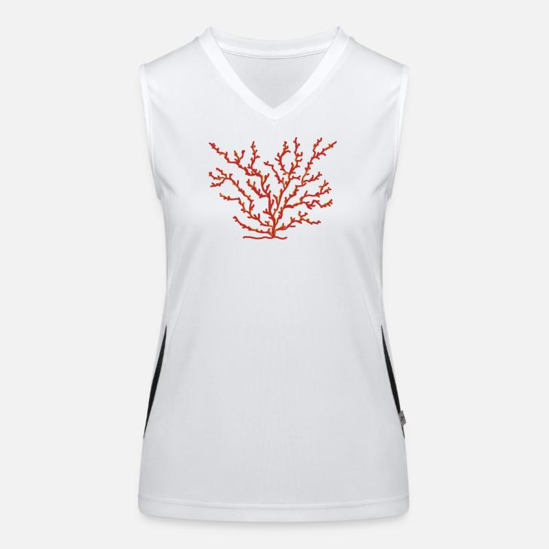 corail Débardeur respirant contrasté Femme