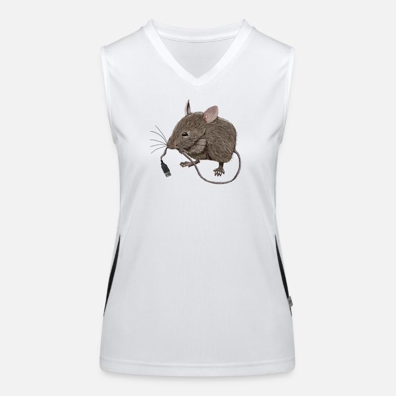 USB Mouse Women's Functional Contrast Tank Top
