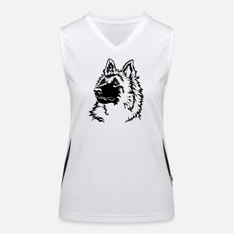 Tervuren Kopf Funktionelles Kontrast-Tank Top für Frauen