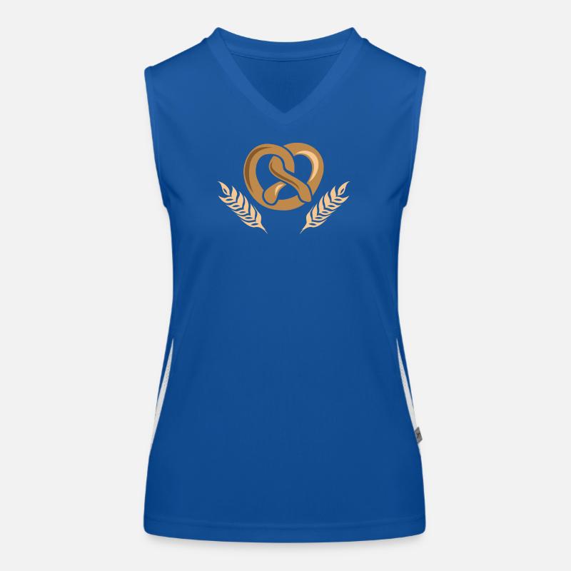 bäcker bäckerei getreide gerste Weizen icon Logo Funktionelles Kontrast-Tank Top für Frauen