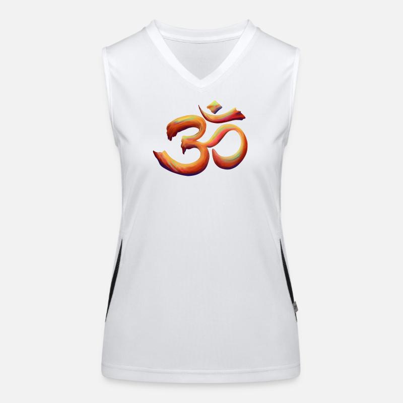 Om Rainbow Brush Women's Functional Contrast Tank Top