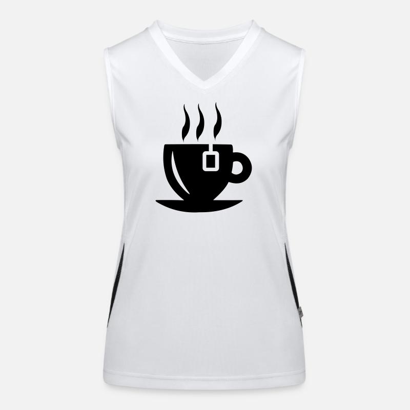 Teetasse mit Teebeutel Funktionelles Kontrast-Tank Top für Frauen