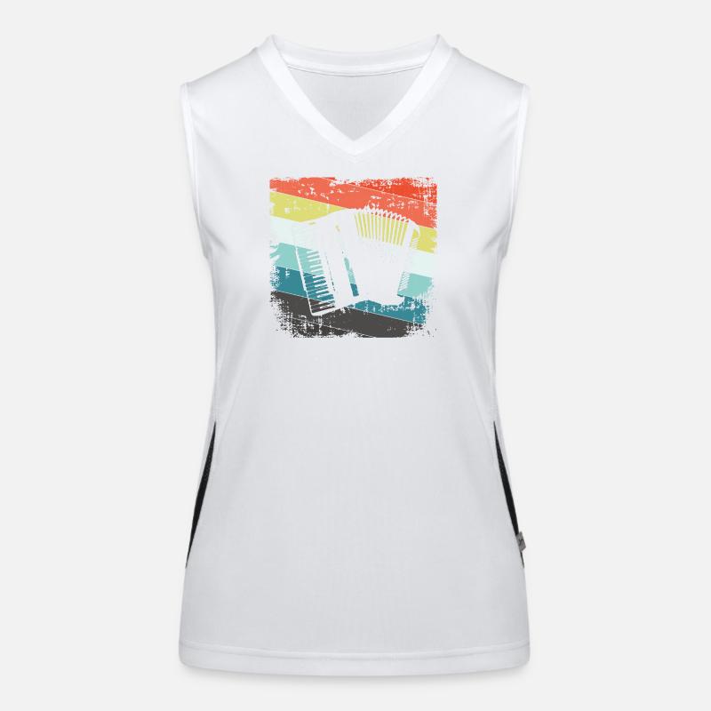 Akkordeon Harmonika Funktionelles Kontrast-Tank Top für Frauen