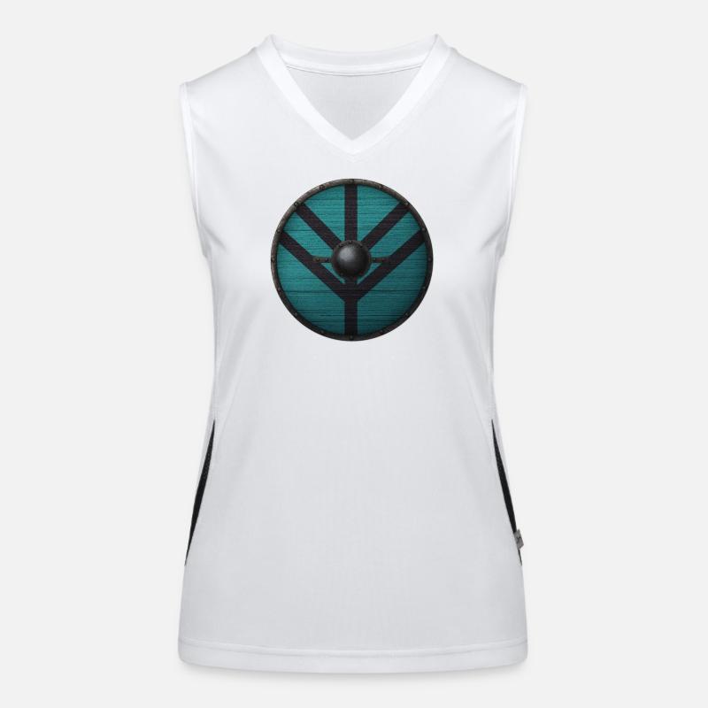 Wikinger-Schild Funktionelles Kontrast-Tank Top für Frauen