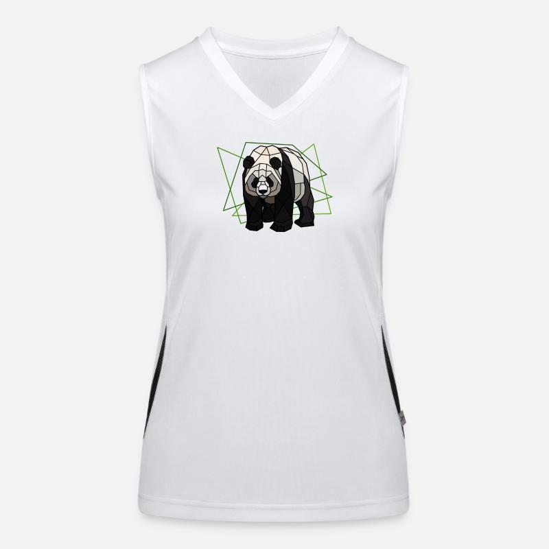 Großer Panda Funktionelles Kontrast-Tank Top für Frauen