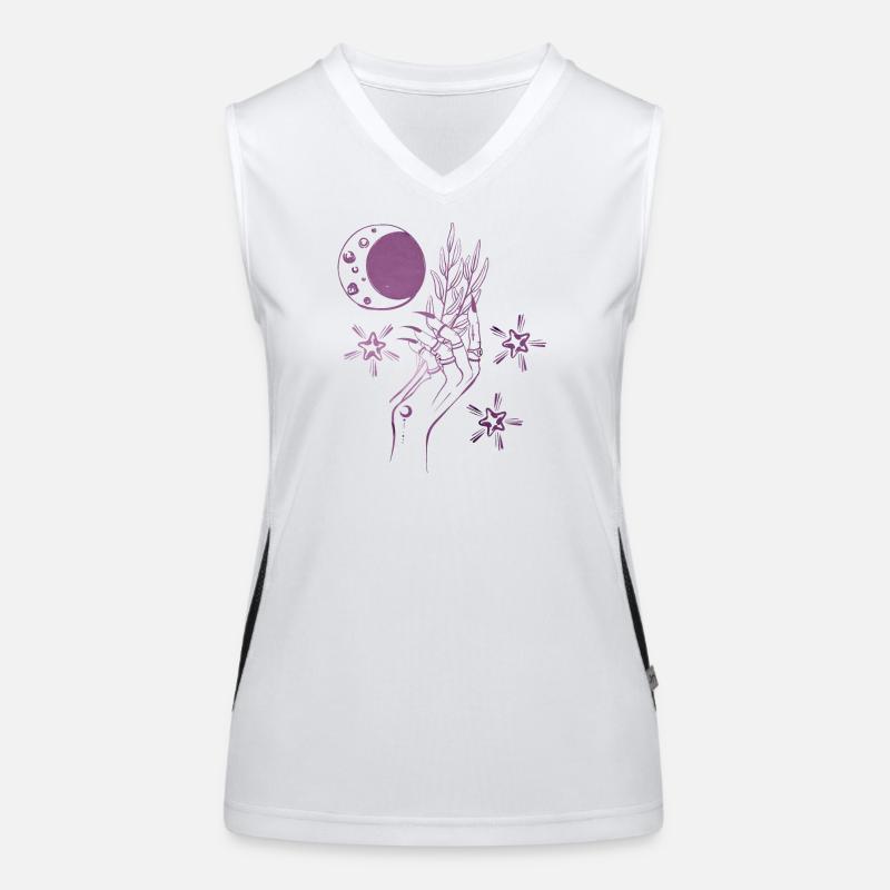 Witch Hand Magic Power Mystic ametyst lilac Women's Functional Contrast Tank Top