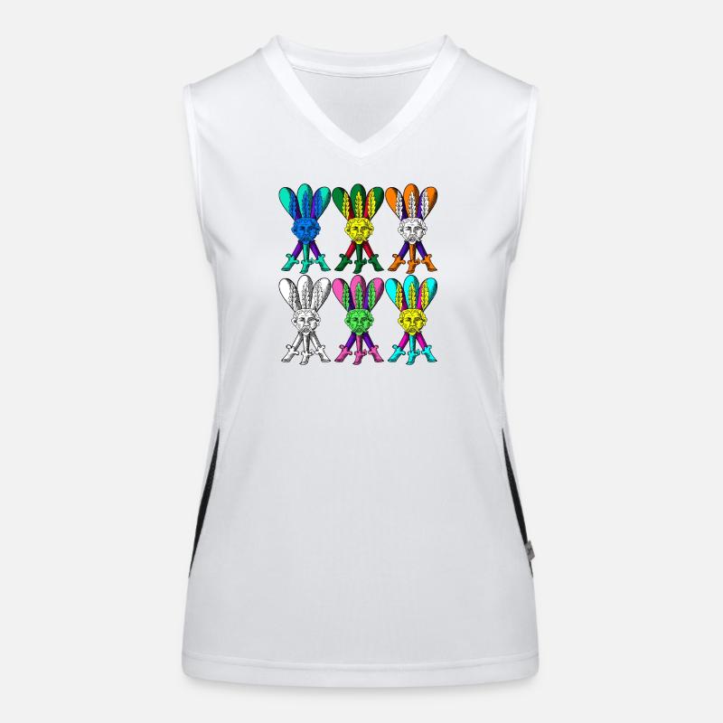 ANDERS UND TRADITIONELL SEIN Funktionelles Kontrast-Tank Top für Frauen