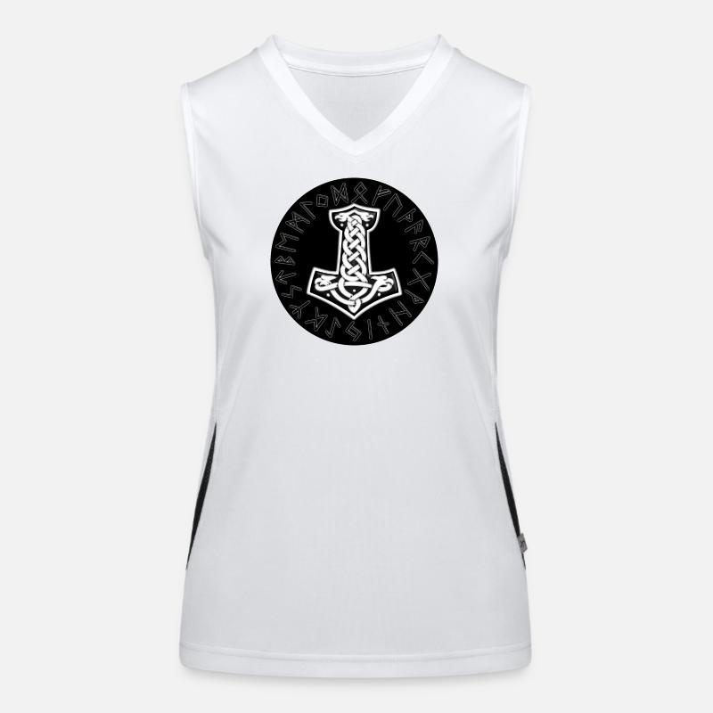 Mjölnir Celtic Runic Knot Women's Functional Contrast Tank Top