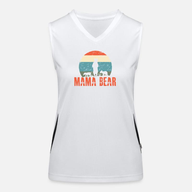 Mama Bear Muttertag Funktionelles Kontrast-Tank Top für Frauen