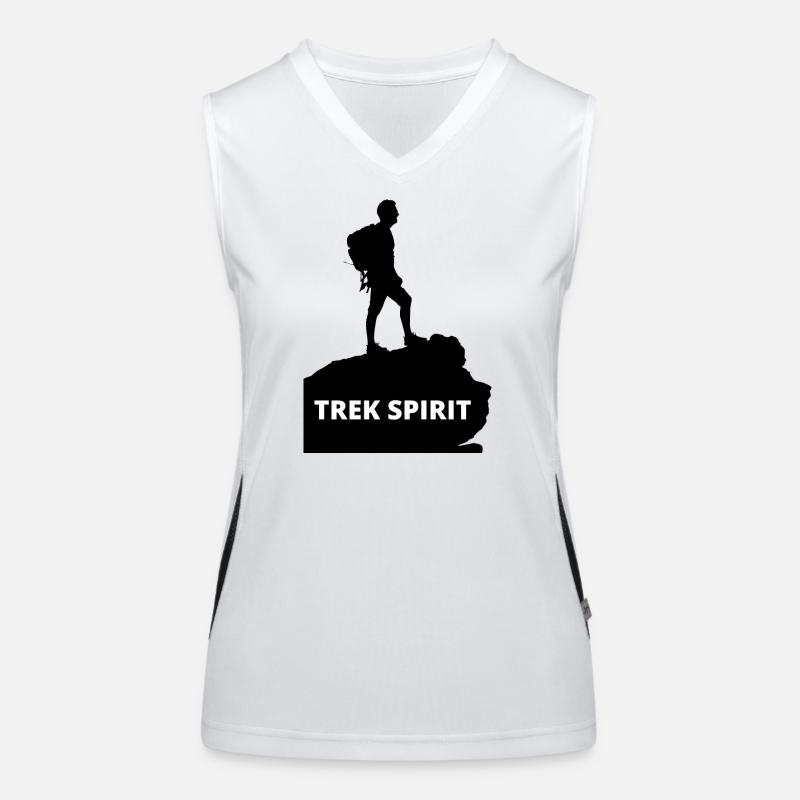 TREK-GEIST Funktionelles Kontrast-Tank Top für Frauen