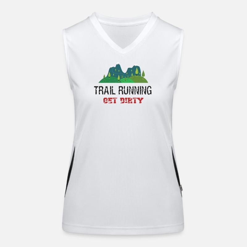 Trail Running – Werden Sie schmutzig! Funktionelles Kontrast-Tank Top für Frauen