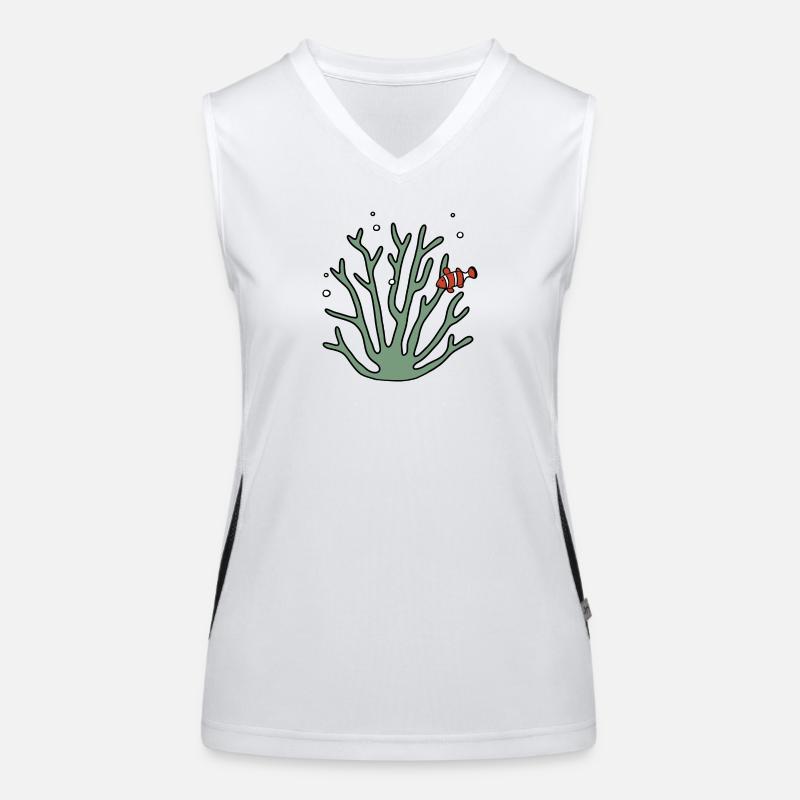 Coral anemone fish Women's Functional Contrast Tank Top