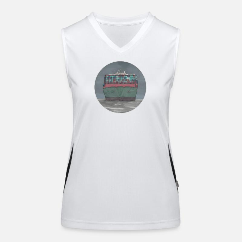 Containerschiff Funktionelles Kontrast-Tank Top für Frauen