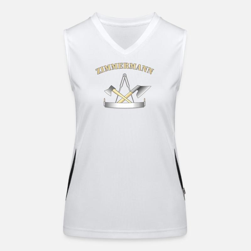 Zunftzeichen Zimmermann Funktionelles Kontrast-Tank Top für Frauen
