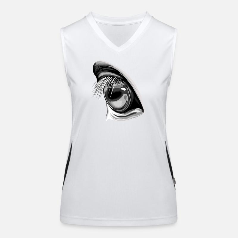 Horse view Women's Functional Contrast Tank Top