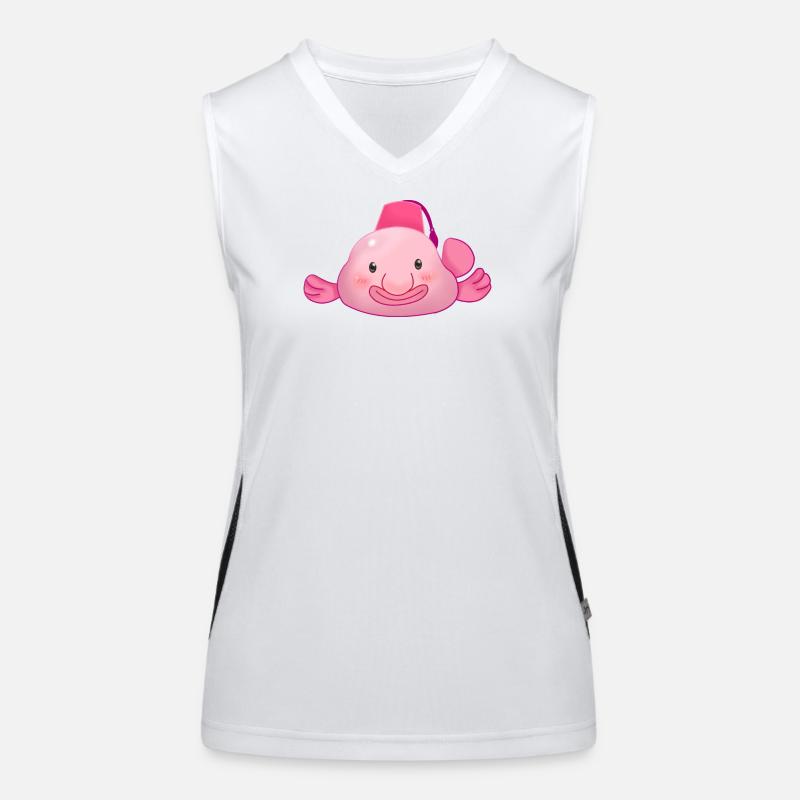 Blobfisch Funktionelles Kontrast-Tank Top für Frauen
