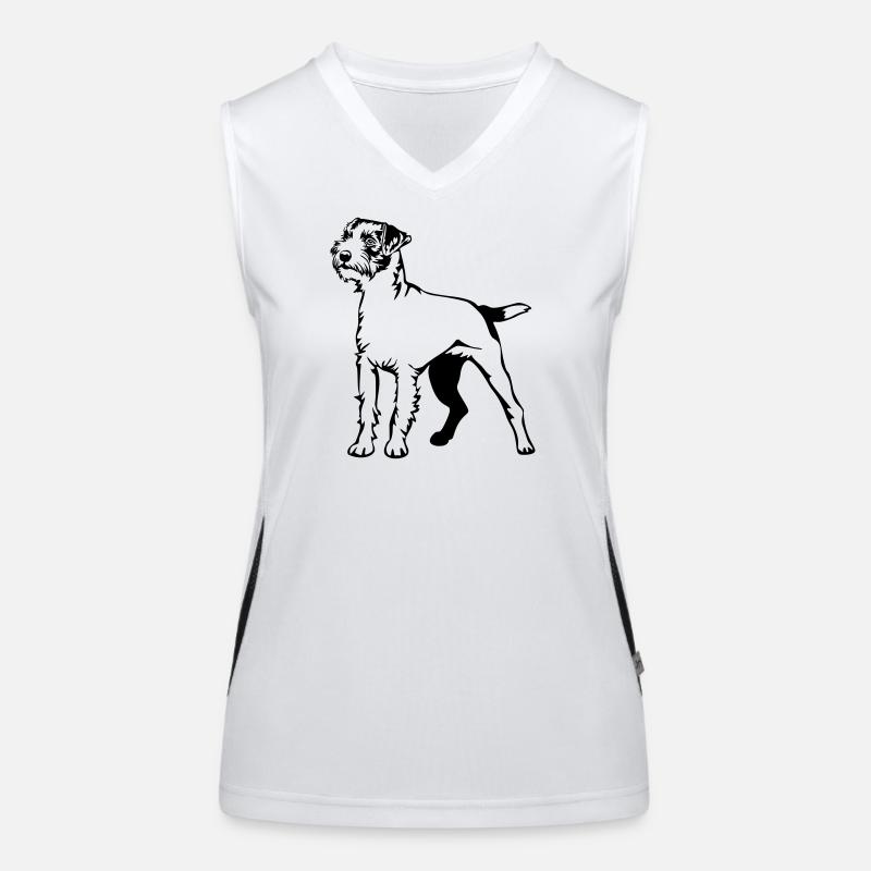 Parson Russell Terrier Funktionelles Kontrast-Tank Top für Frauen
