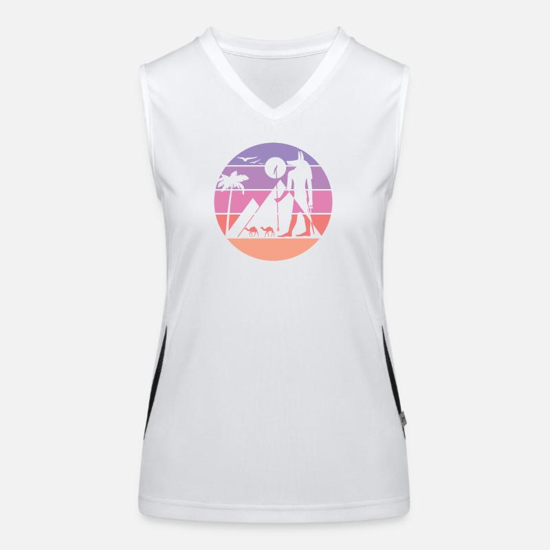 Mythical Silhouette - Anubis Women's Functional Contrast Tank Top