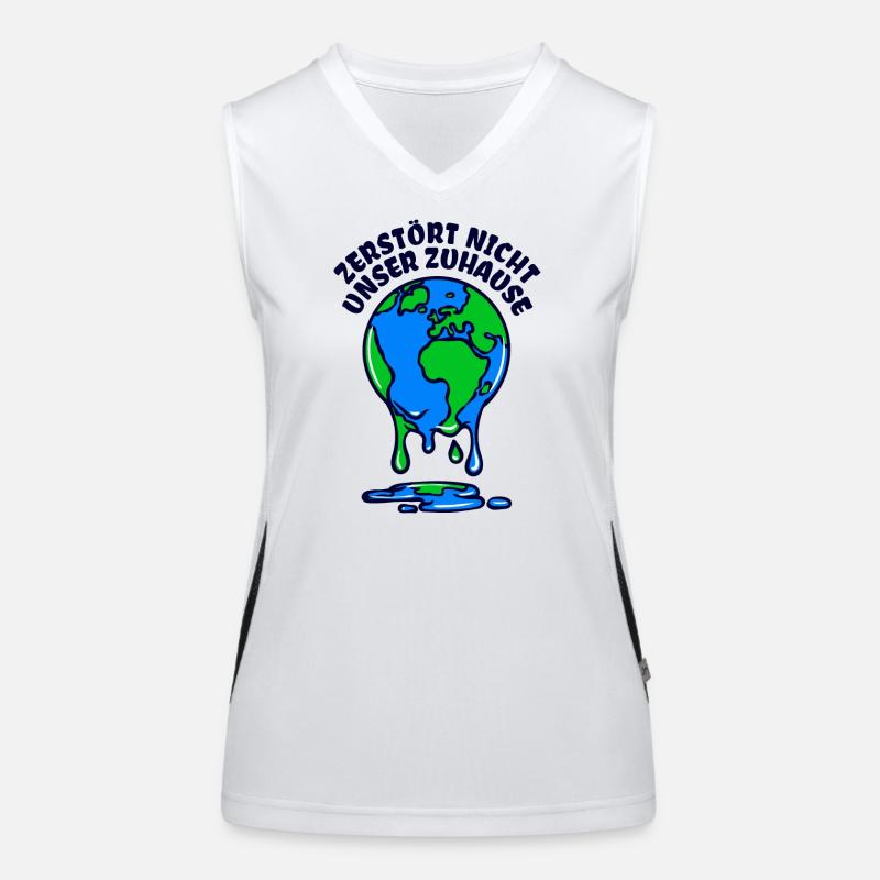 Umwelt Mutter Erde Umweltschutz Statement Funktionelles Kontrast-Tank Top für Frauen