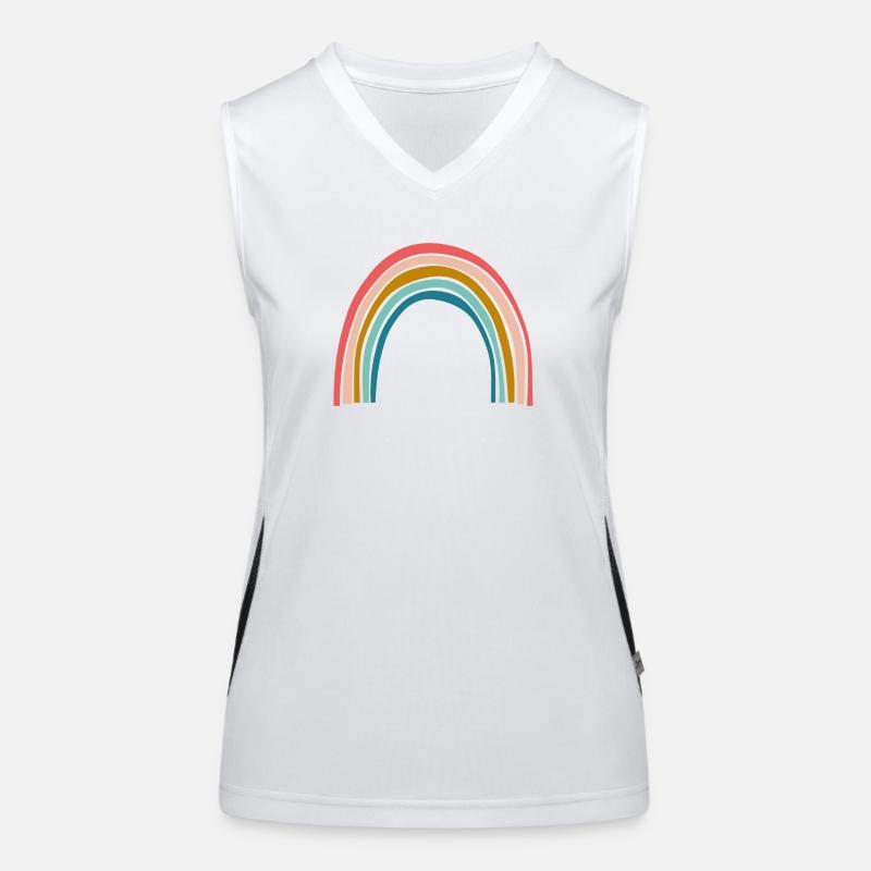 Pastell Regenbogenbogen Funktionelles Kontrast-Tank Top für Frauen