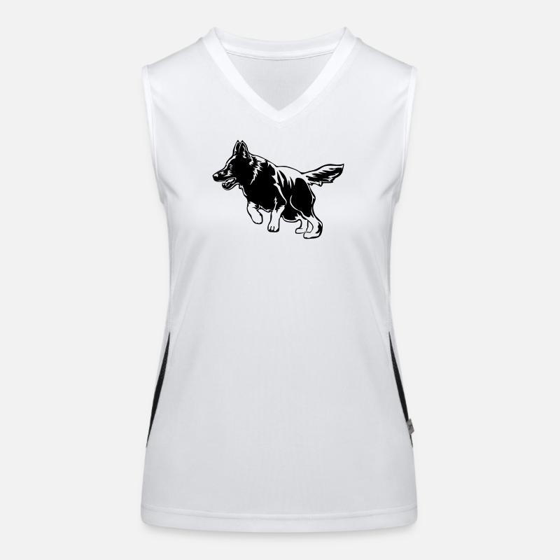 Deutscher Schäferhund Funktionelles Kontrast-Tank Top für Frauen