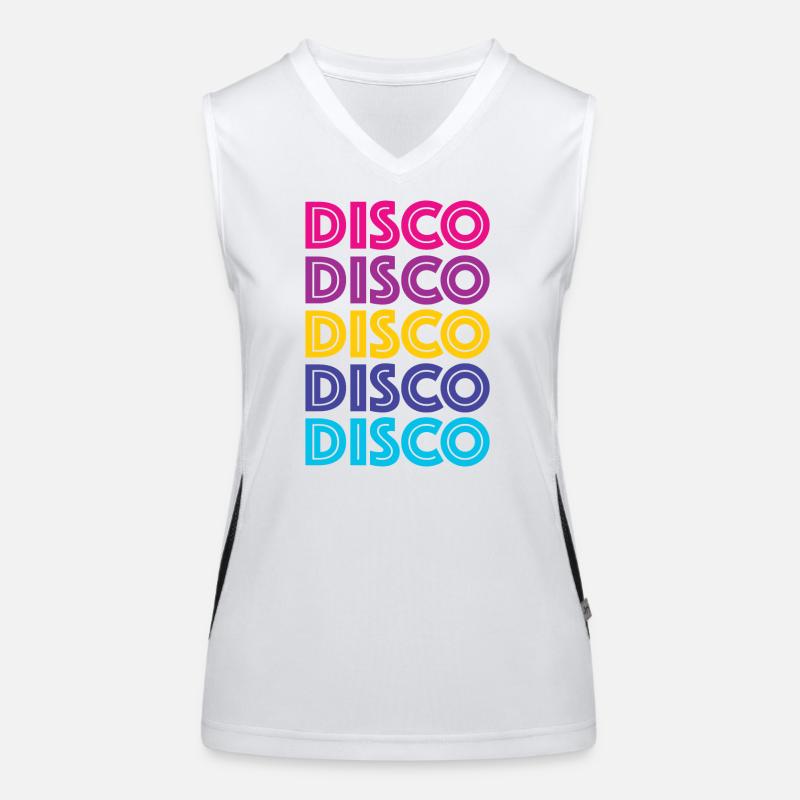 Disco Disco Disco - Women's Functional Contrast Tank Top - white/black