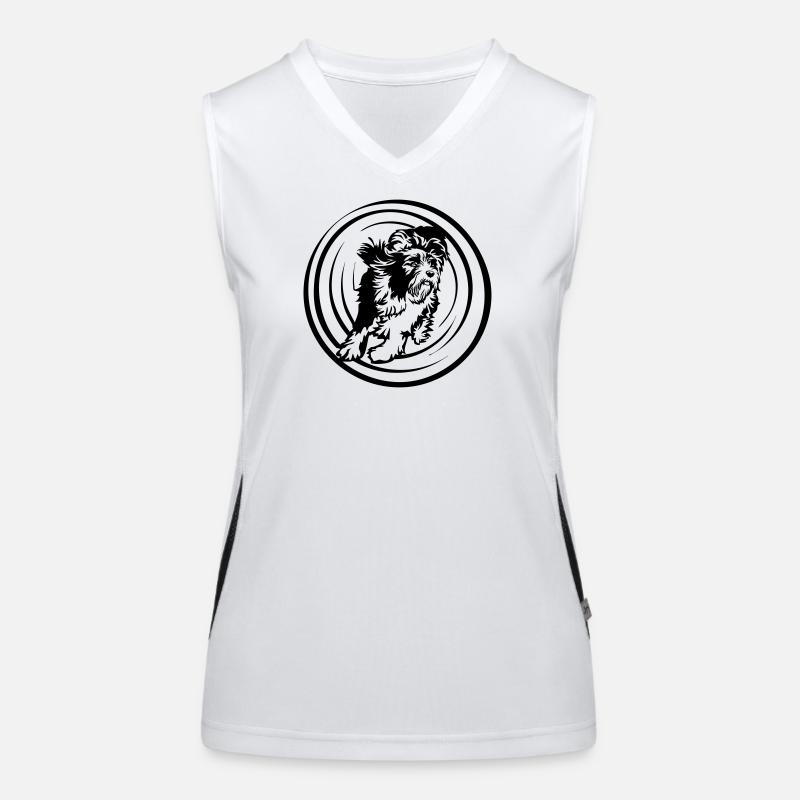 Bearded Collie Women's Functional Contrast Tank Top