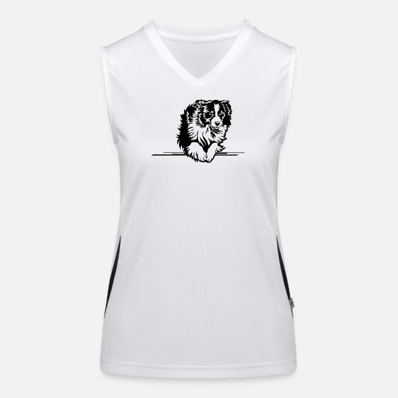 Australian Shepherd Funktionelles Kontrast-Tank Top für Frauen