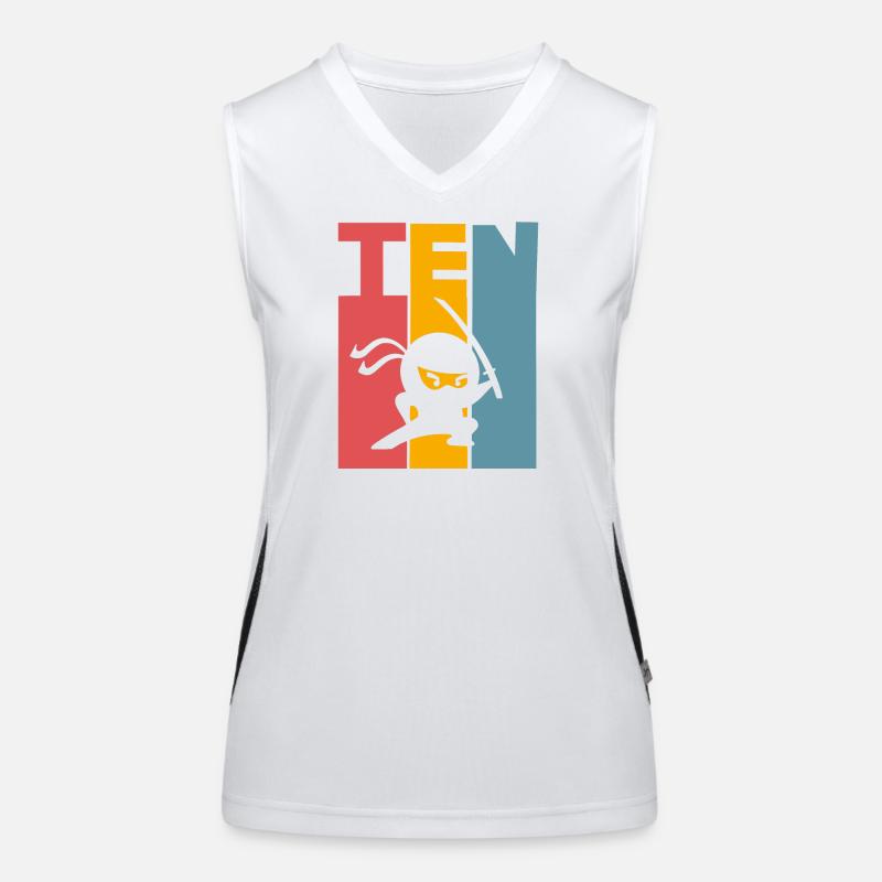 Ninja 10th Birthday Kids Women's Functional Contrast Tank Top