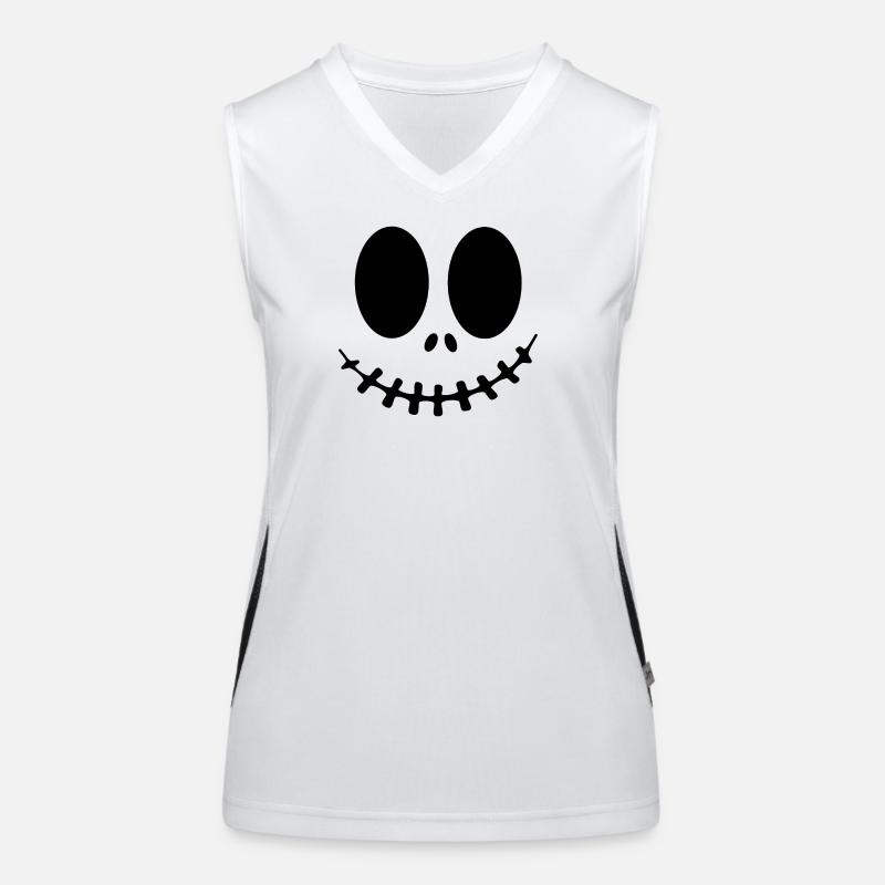 Halloween Gesicht Funktionelles Kontrast-Tank Top für Frauen