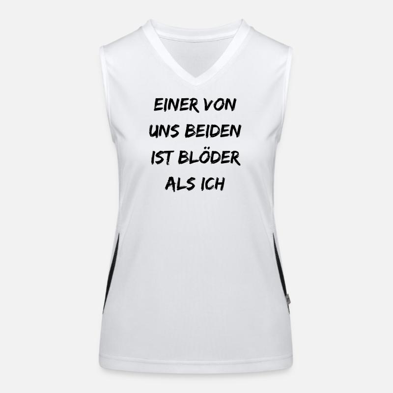Einer von uns beiden ist blöder als ich Funktionelles Kontrast-Tank Top für Frauen