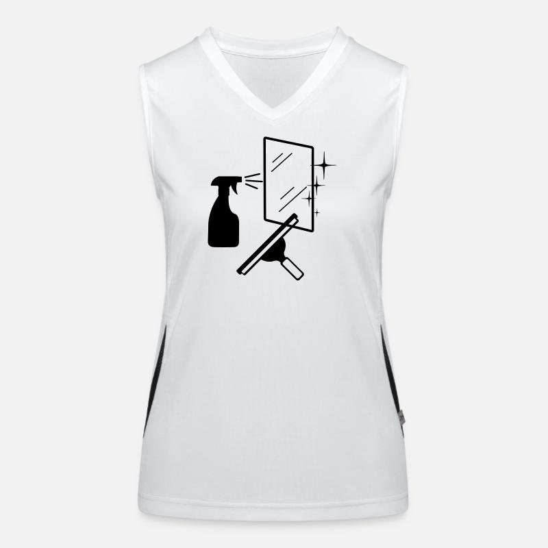 Glaze washer window and trigger and sprayer Women's Functional Contrast Tank Top