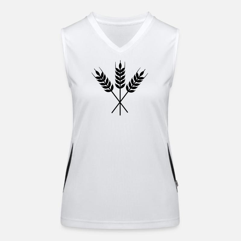 Three grain stalks Women's Functional Contrast Tank Top