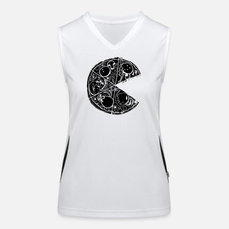 Pizza Partnershirt Slice Valentines Day pour le noir Débardeur respirant contrasté Femme
