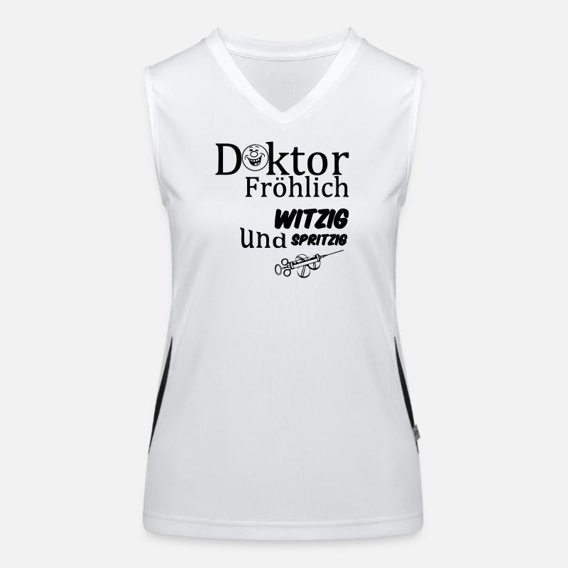 Doktor Fröhlich Geschenk Funktionelles Kontrast-Tank Top für Frauen