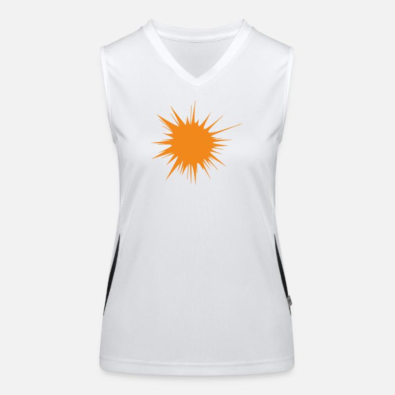 flash | explosion | Sun orange | Vectorgraphic Funktionelles Kontrast-Tank Top für Frauen