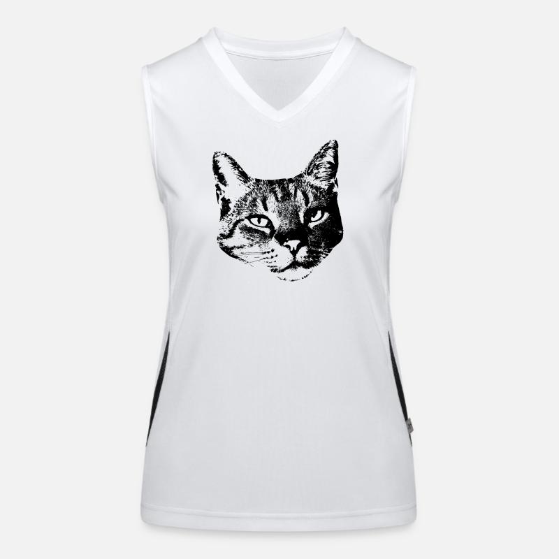 Katze Kätzchen Katzenshirt Geschenk Funktionelles Kontrast-Tank Top für Frauen